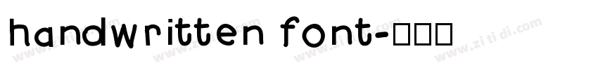 handwritten font字体转换